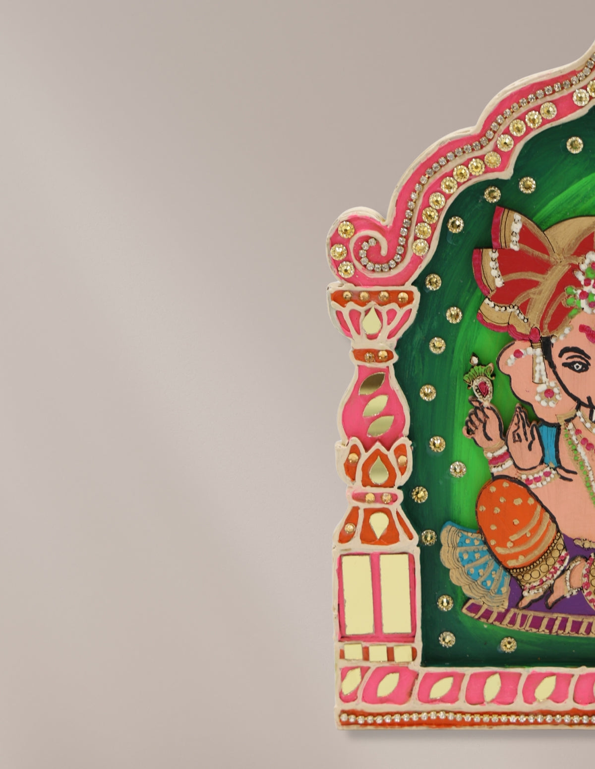 Kundan Ganesha Festive Wall Decore