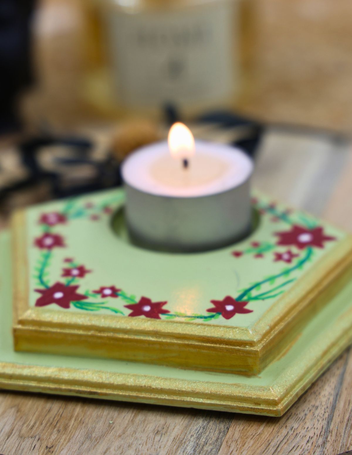 Hexagonal Candle Stand.