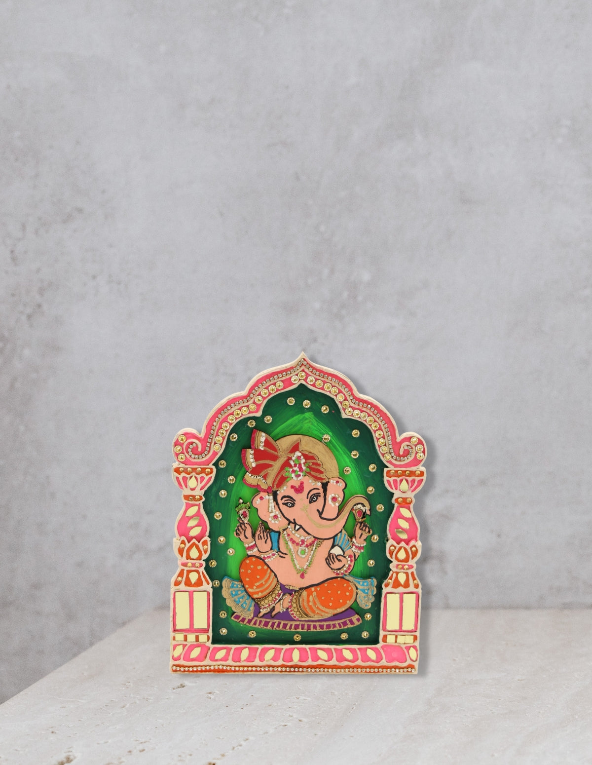 "Auspicious Trinity" Elephant & Ganesha Panel Set