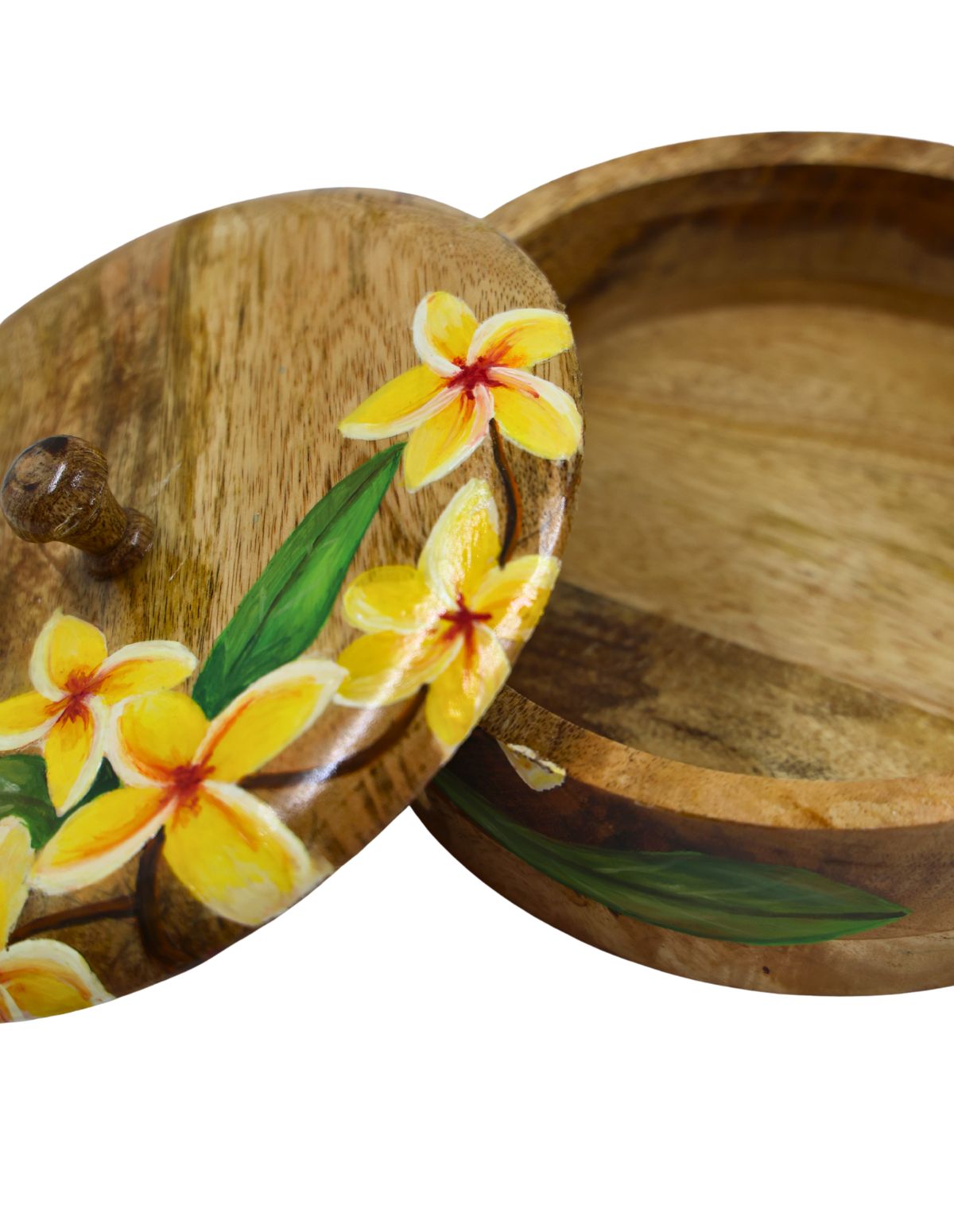 The Plumeria Sunburst Wooden Roti Box