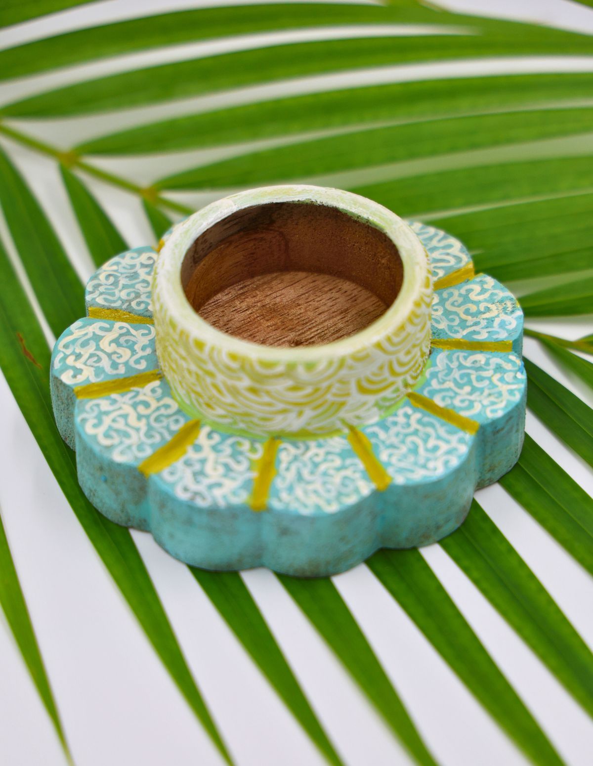 The Aqua Petal Tealight Holder