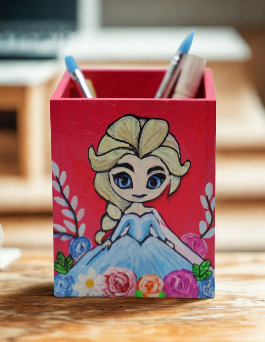 Pink Frozen Elsa Pen Stand