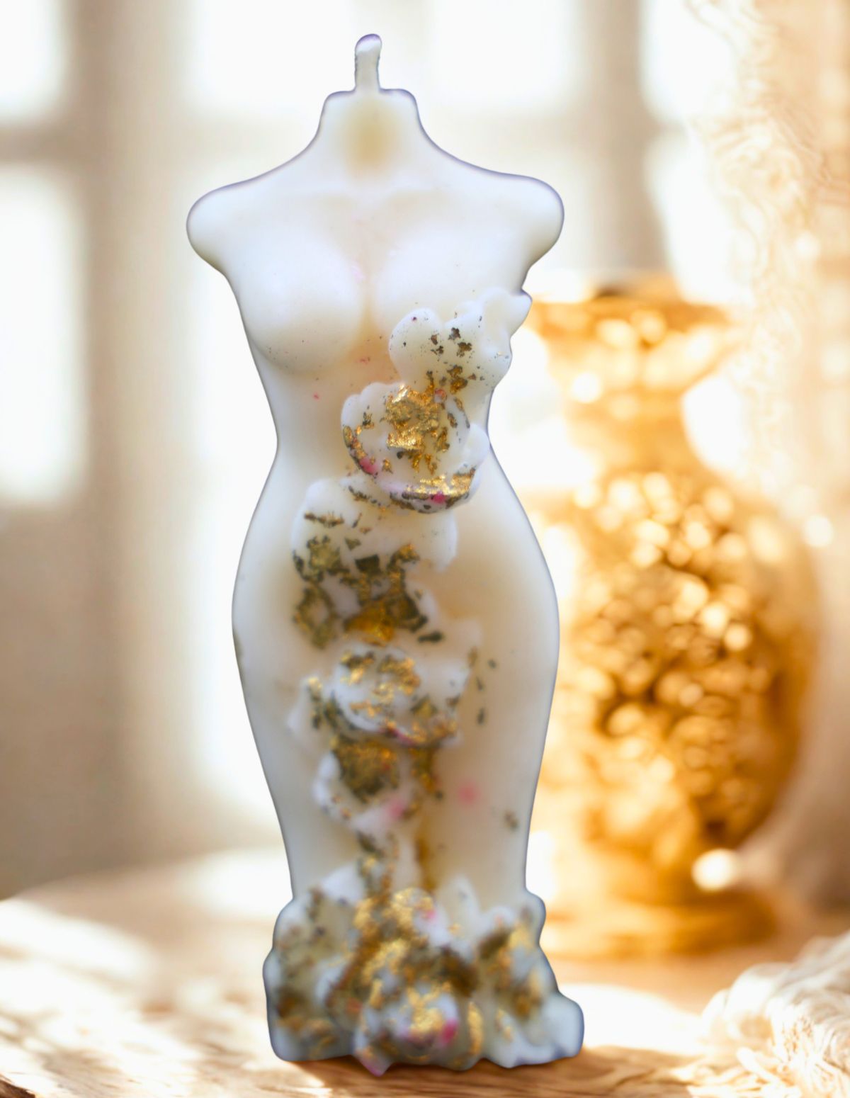 Golden Bloom Goddess Candle