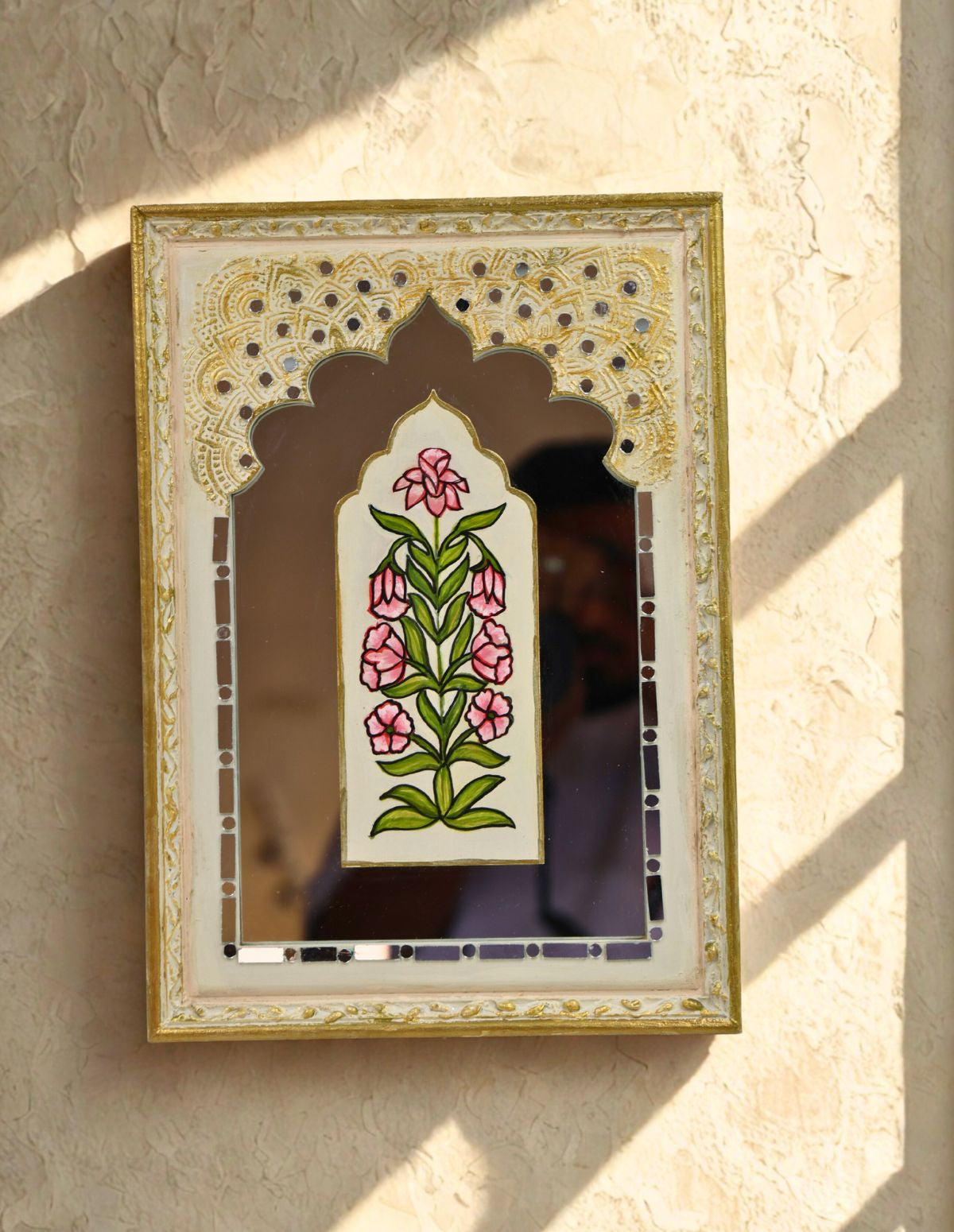 The Royal Jharokha Hand-Painted Mirror