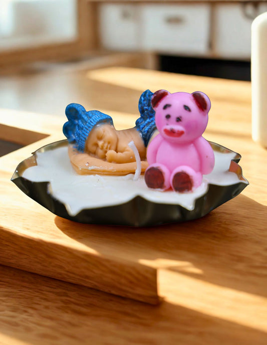 Baby Boy baby shower candel