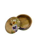 The Amethyst Bloom Hand-Painted Chapati Box