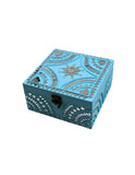 The Azure Aaina Mirror-Work Keepsake Box