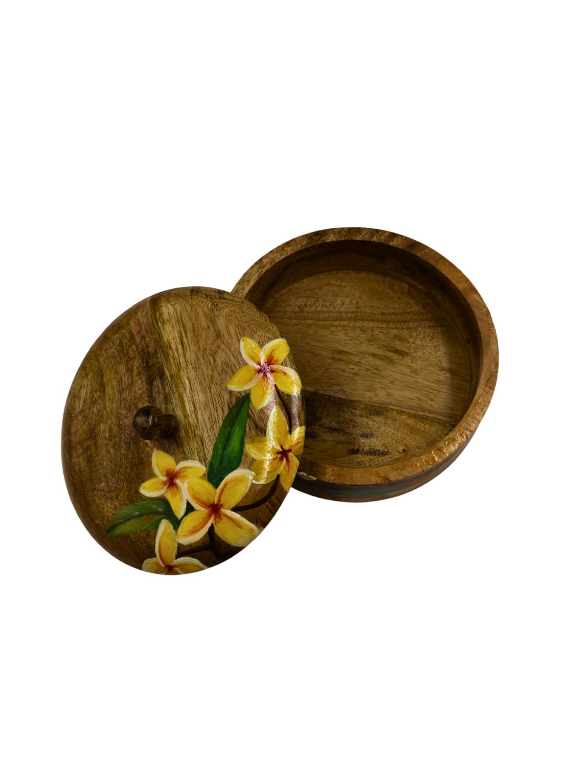 The Plumeria Sunburst Wooden Roti Box