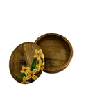 The Plumeria Sunburst Wooden Roti Box