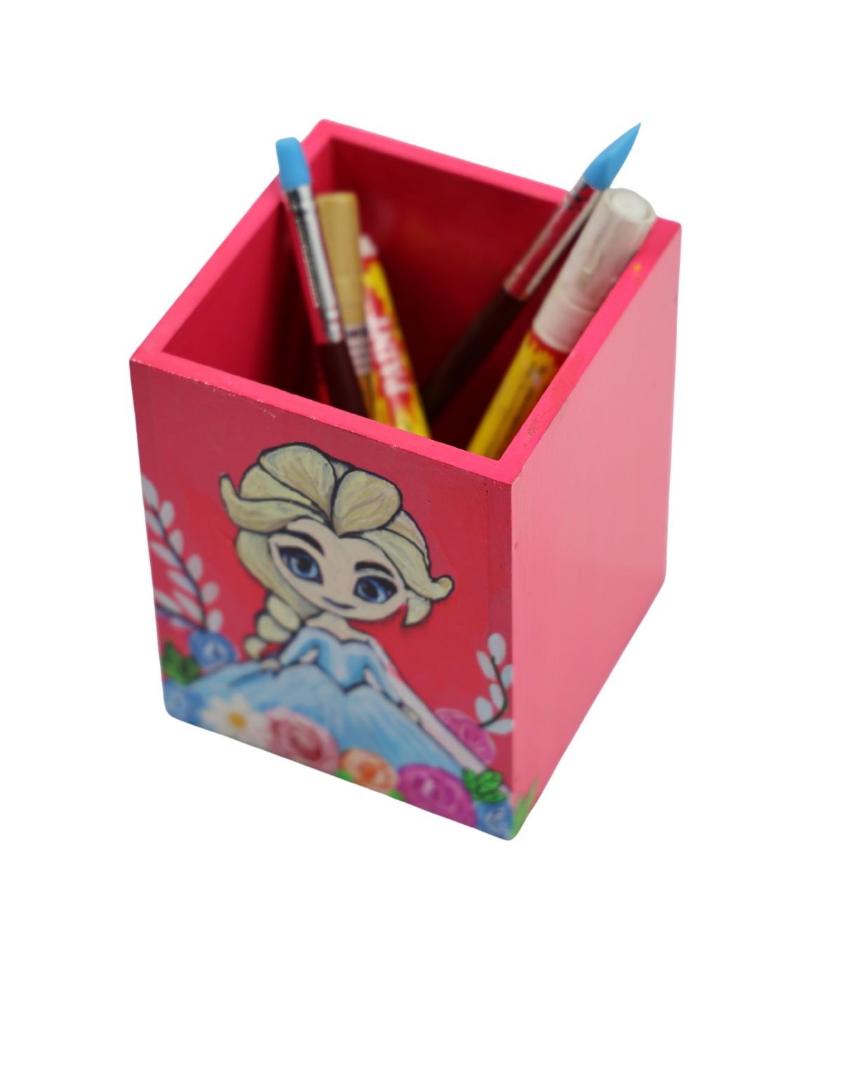 Pink Frozen Elsa Pen Stand