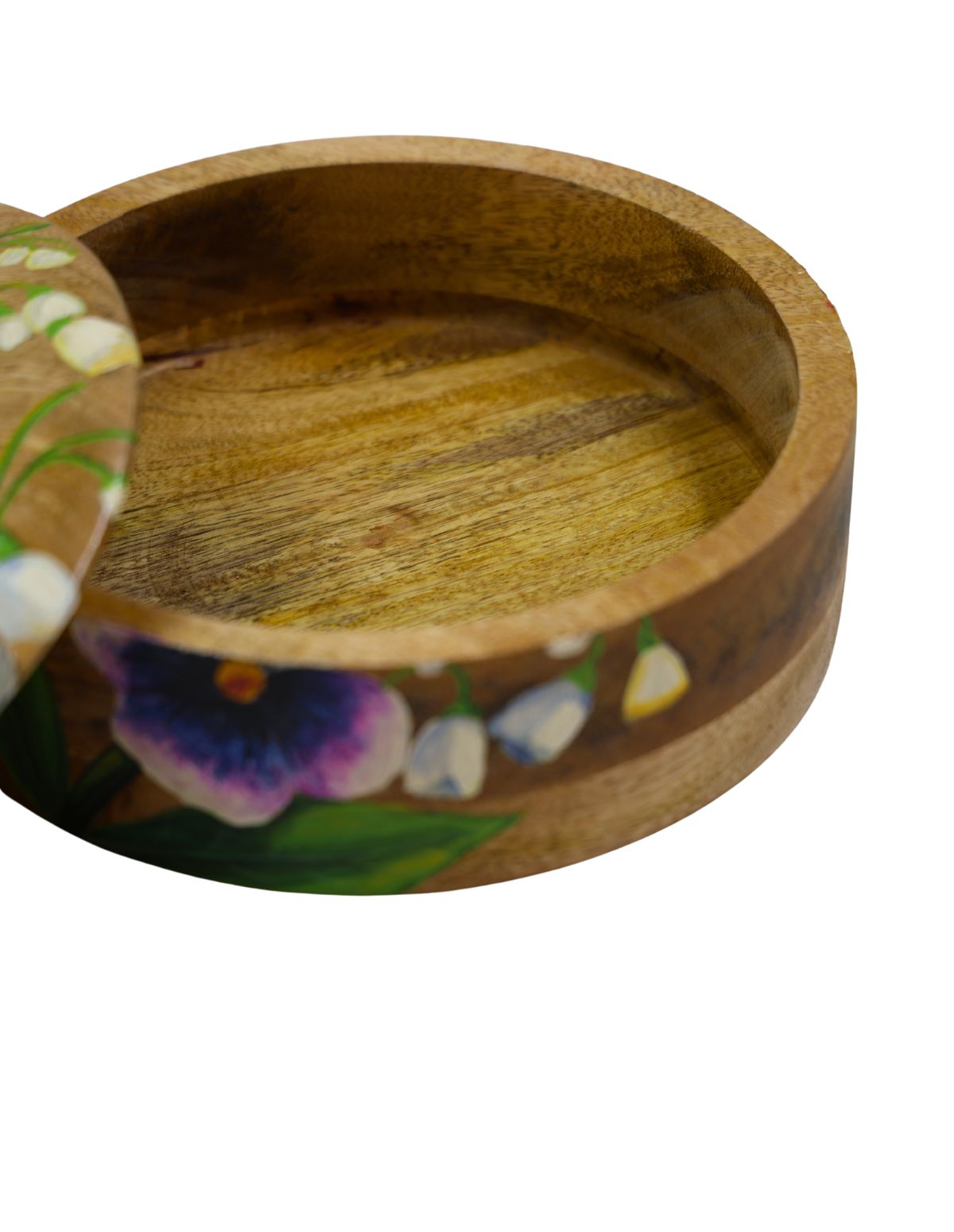 The Amethyst Bloom Hand-Painted Chapati Box