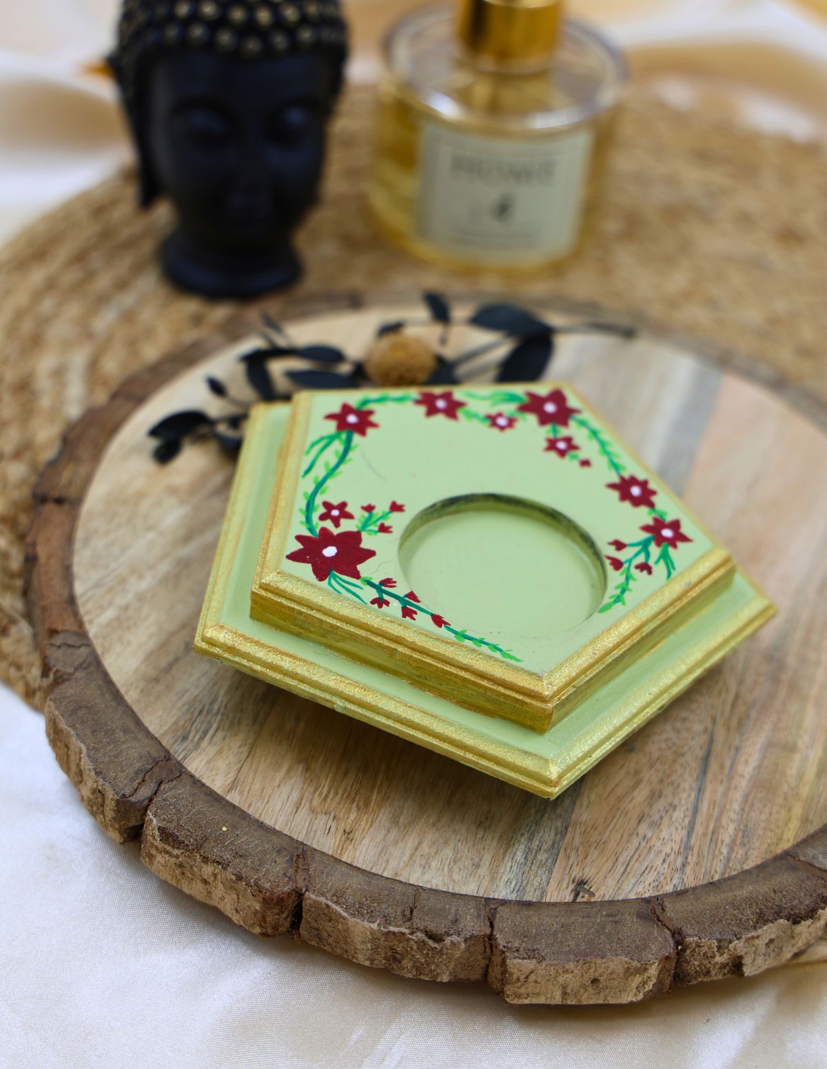 Hexagonal Candle Stand.