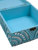 The Azure Aaina Mirror-Work Keepsake Box