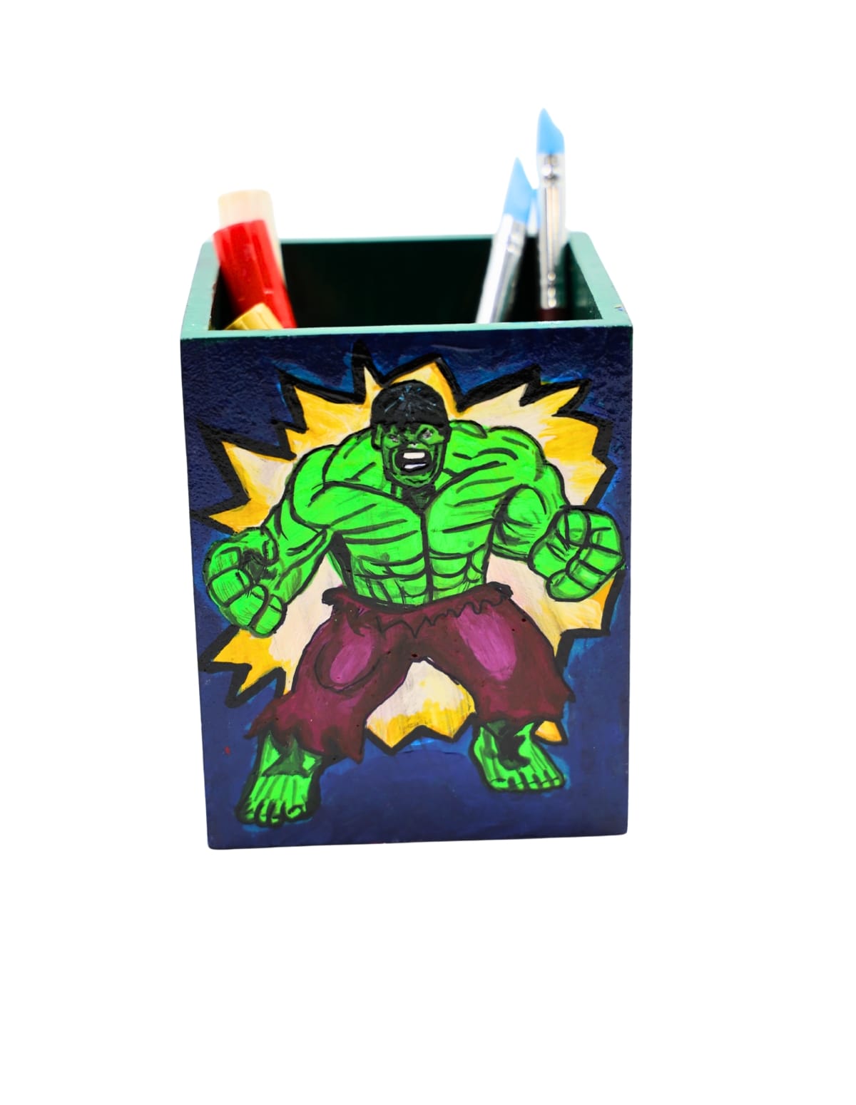 Hulk-Themed Pen Stand