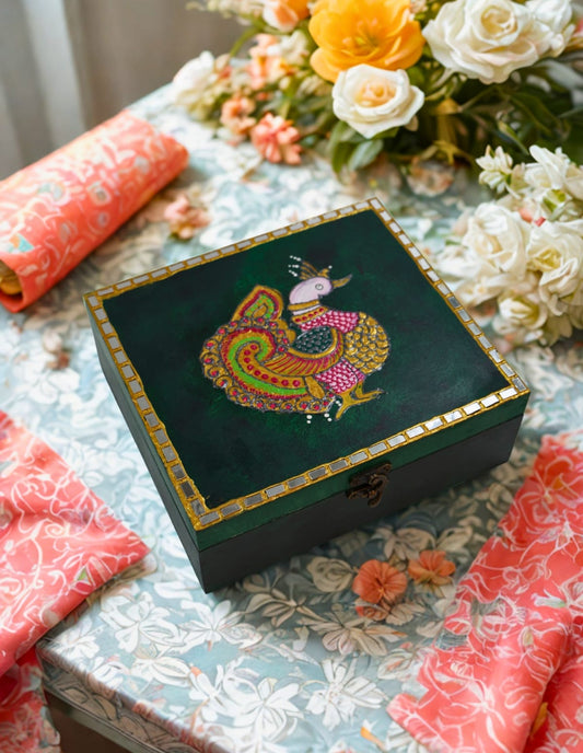 The Emerald Peacock Timepiece Case